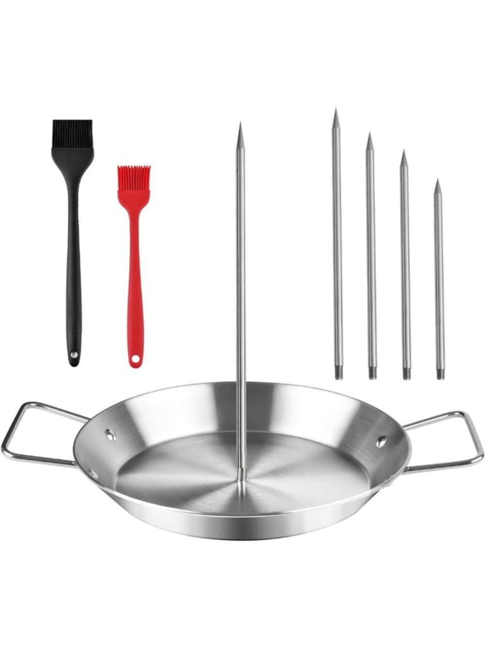 Stainless Steel Vertical Skewer Pan for Tacos, Shawarma & Kebab Grill, BBQ